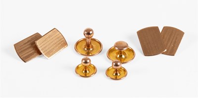 Lot 119 - A Pair of 9 Carat Gold Cufflinks, comprising...