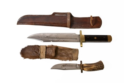 Lot 278 - A Large Bowie Knife, the 24cm clip-point steel...