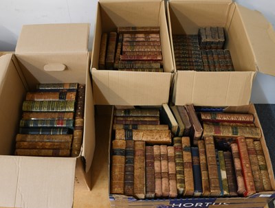 Lot 202 - Collection of Leather-Bound Books, mostly calf...
