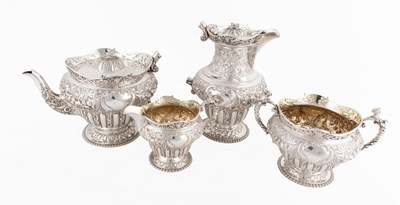 Lot 189 - A Four-Piece Victorian Silver Tea-Service, by...