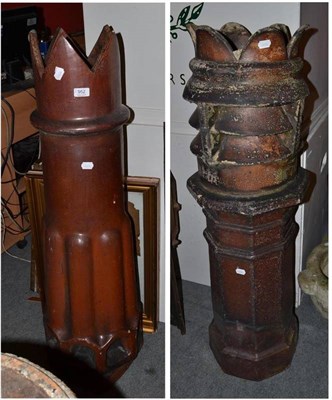 Lot 952 - Two Victorian ornate chimney pots