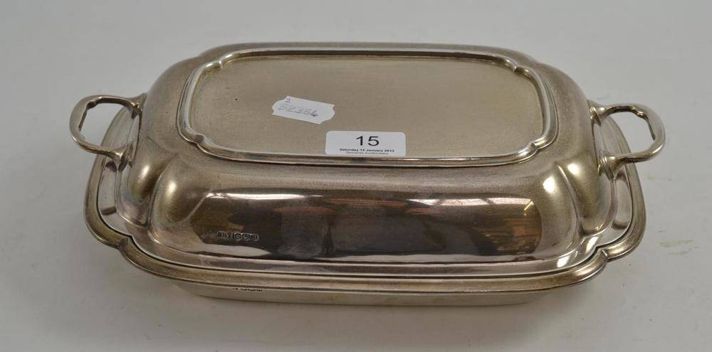 Lot 15 - Silver entree dish and cover, by Emile Viener/Viner, Sheffield 1937
