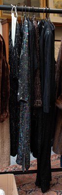 Lot 340 - Bead and Sequin Evening Wear including a 1920s...
