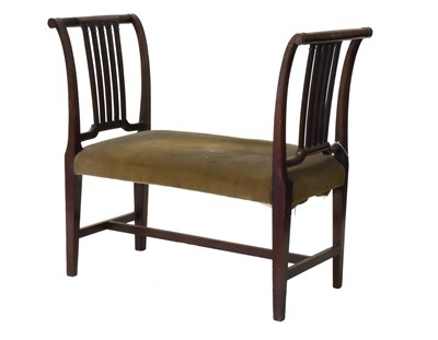 Lot 461 - A Mahogany Framed Music Stool, with high...