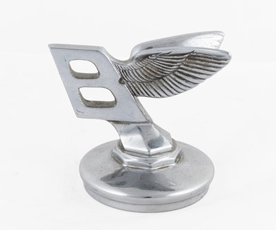 Lot A Bentley Winged Chrome Car Mascot, mounted on...