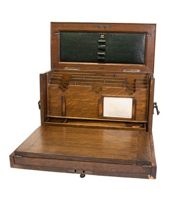 Lot 697 - An Oak and Lacquered Copper The Gem Stationary...