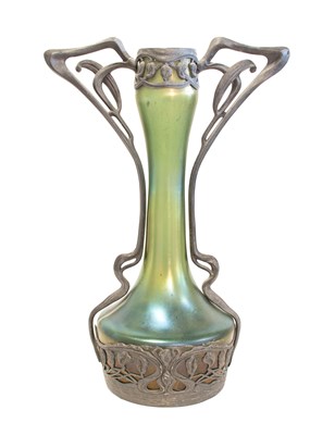 Lot 688 - A Jugendstil Twin-Handled Pewter Mounted...