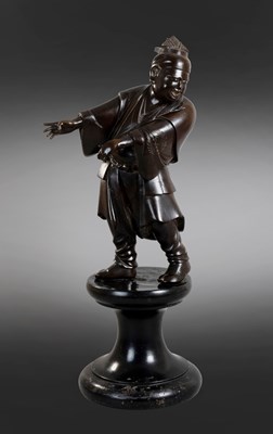 Lot 98 - A Japanese Bronze Okimono, Meiji period, as a...
