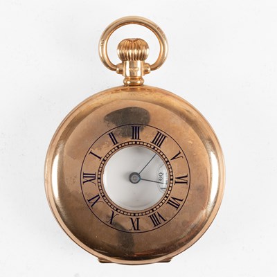Lot 168 - A 9 Carat Gold Half Hunter Pocket Watch,...