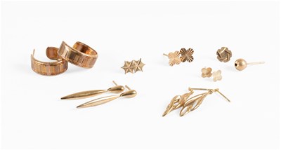 Lot 106 - Six Pairs of Earrings, of varying design, all...