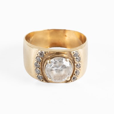 Lot 41 - A Cubic Zirconia Ring, the round cut cubic...