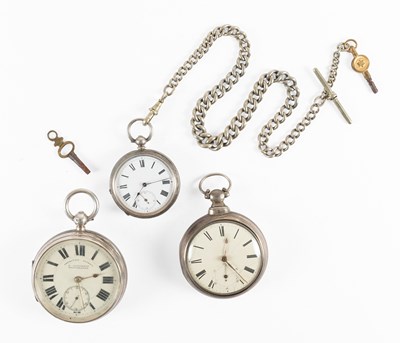 Lot 161 - A Silver Pair Cased Pocket Watch, signed L...