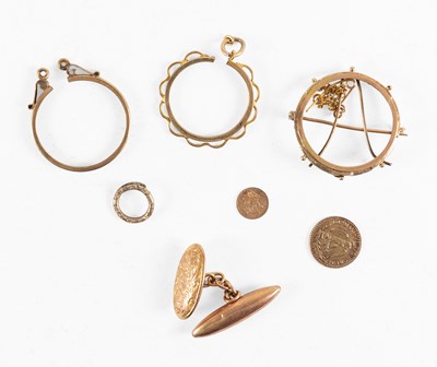 Lot 137 - Assorted 9ct Gold Coins and Mounts, to include...