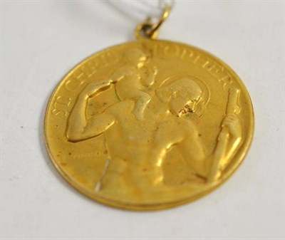 Lot 81 - 9ct gold St Christopher pendant