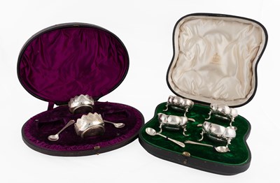 Lot 215 - Four Victorian Silver Salt-Cellars and Four...