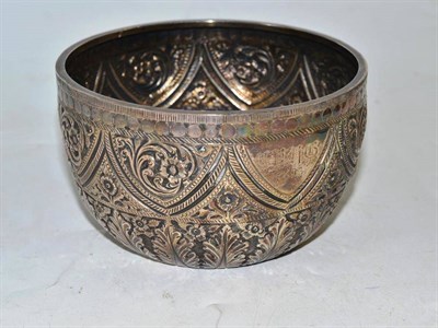 Lot 98 - Silver sugar basin of Indian design, Birmingham 1888