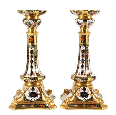Lot 500 - A Pair of Royal Crown Derby Porcelain...