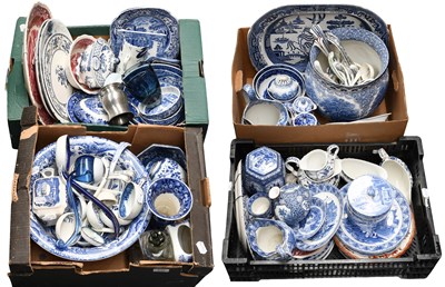 Lot 545 - A Large Collection of Blue and White Dinner...