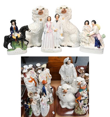 Lot 534 - A Group of 19th Century Staffordshire Figures,...