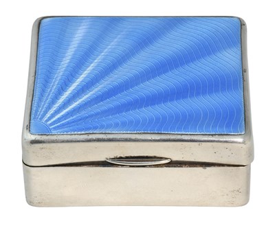 Lot 213 - A George V Silver and Enamel Jewellery-Box, by...