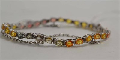 Lot 115 - Multi-gem bracelet