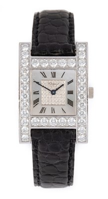 Lot 2409 - Chopard: A Lady's 18 Carat White Gold Diamond...