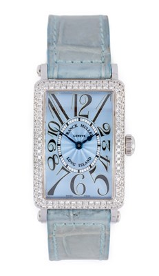 Lot 2412 - Franck Muller: An 18 Carat White Gold Diamond...