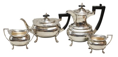 Lot 188 - A Four-Piece George V Silver Tea Service, by...