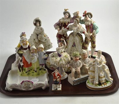 Lot 130 - A tray of Continental figures