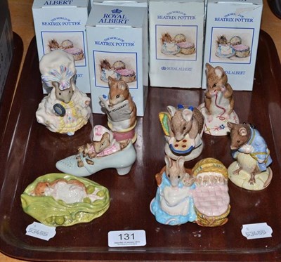 Lot 131 - Eight Royal Albert Beatrix Potter figures (boxed)