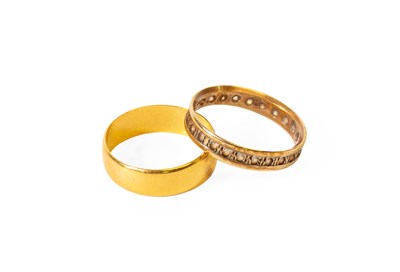 Lot 71 - A 22 Carat Gold Band Ring, finger size K; and...