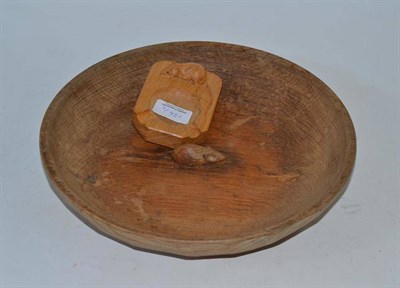 Lot 136 - A Mouseman fruitbowl and a Mouseman ashtray