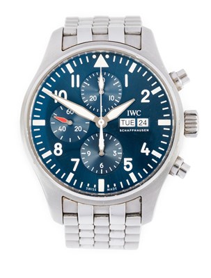Lot 2405 - IWC: A Stainless Steel Automatic Calendar...