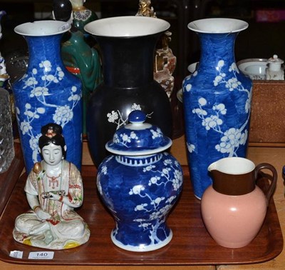 Lot 140 - A Crown Devon vase, Chinese porcelain and sundry
