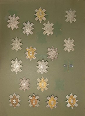 Lot 62 - A Collection of Seventeen Glengarry Badges to...