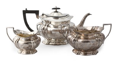 Lot 188 - A Three-Piece Edward VII Silver Tea-Service,...