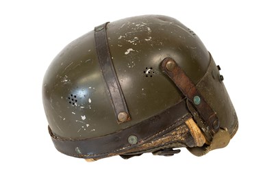 Lot 218 - An M38 Rawling's Type Tanker Helmet, the green...