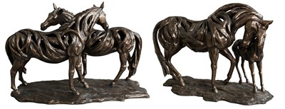 Lot 578 - Genesis Fine Art: Two Cold Cast Bronzed Models,...