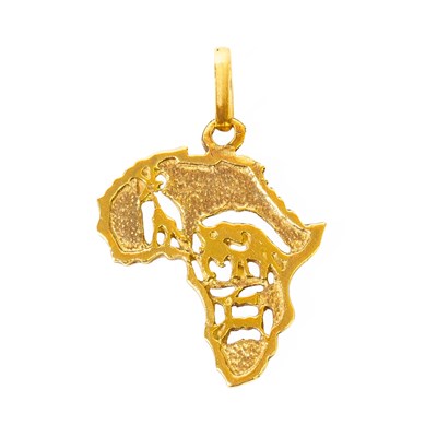 Lot 66 - A Pendant, in the form of Africa, with pierced...