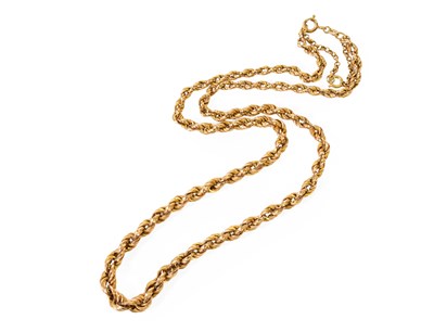 Lot 61 - A 9 Carat Gold Rope Twist Necklace, length 48cm