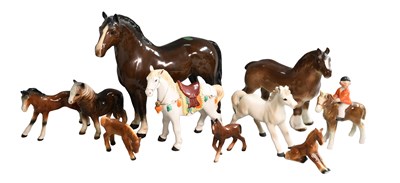 Lot 561 - Beswick Welsh Cob, brown gloss, together with...