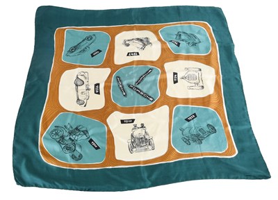 Lot 36 - A Porsche Silk Scarf, with eight panels...