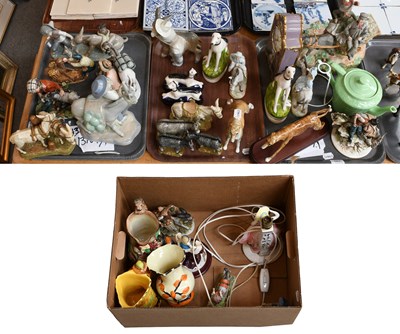 Lot 562 - Two Royal Dux Porcelain Models of Donkeys,...