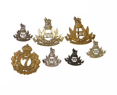 Lot 75 - Seven Badges to the 7th Rajput Regiment,...