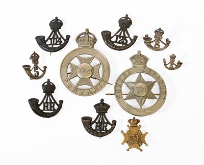 Lot 82 - Ten Indian Army Badges, comprising a Victorian...