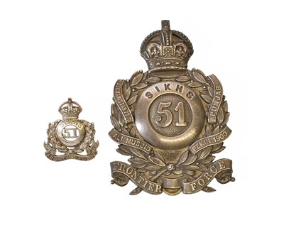 Lot 85 - An Officer's Silver Pouch Belt Plate to 51st...