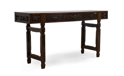 Lot 109 - A Chinese Carved Rosewood Altar Table, late...