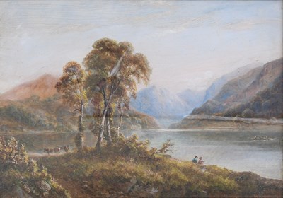 Lot 255 - W H War* (19th Century) Lochland landscape...