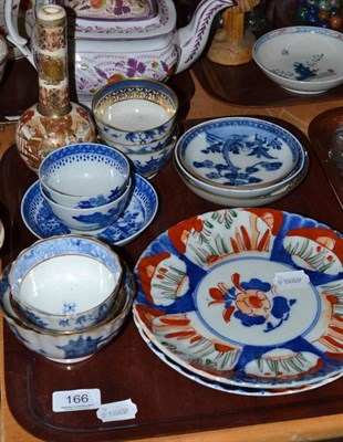 Lot 166 - A tray of 18th century Chinese tea bowls and saucers and Japanese ceramics