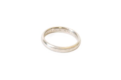 Lot 89 - A Platinum Band Ring, finger size J